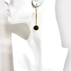 Jet glass earrings