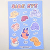 Judgmental Dog Side Eye Sticker Sheet