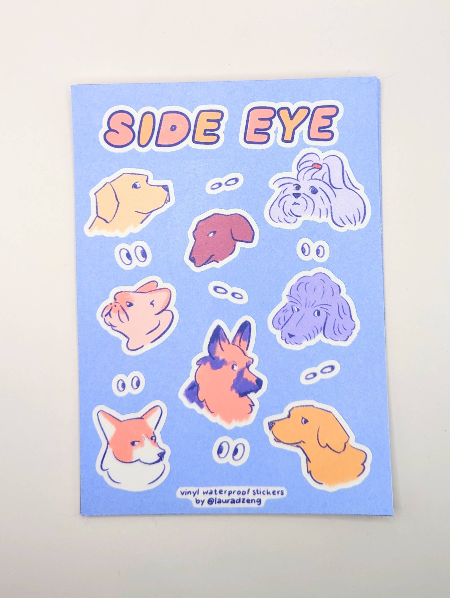 Judgmental Dog Side Eye Sticker Sheet