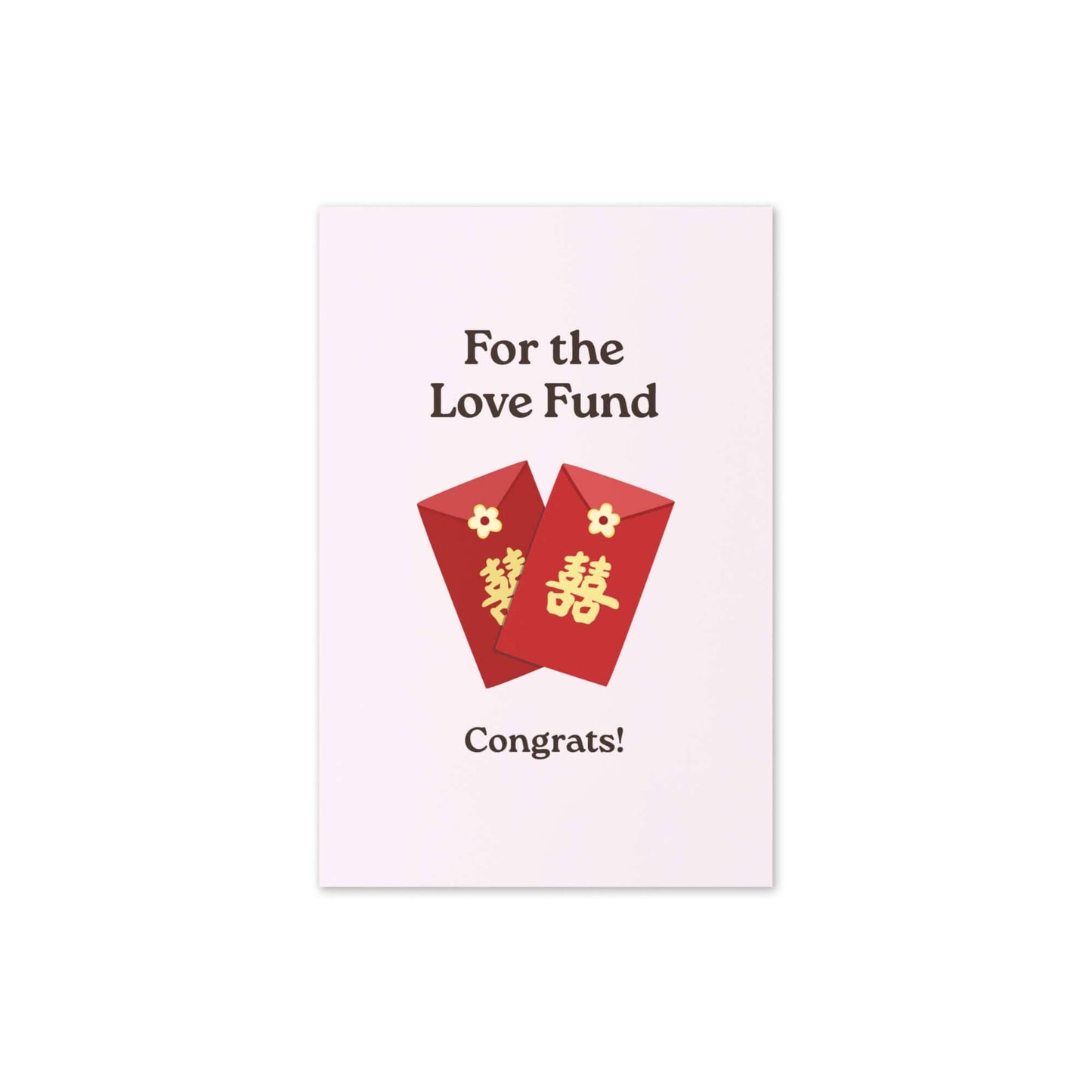 Love Fund Asian Wedding Card