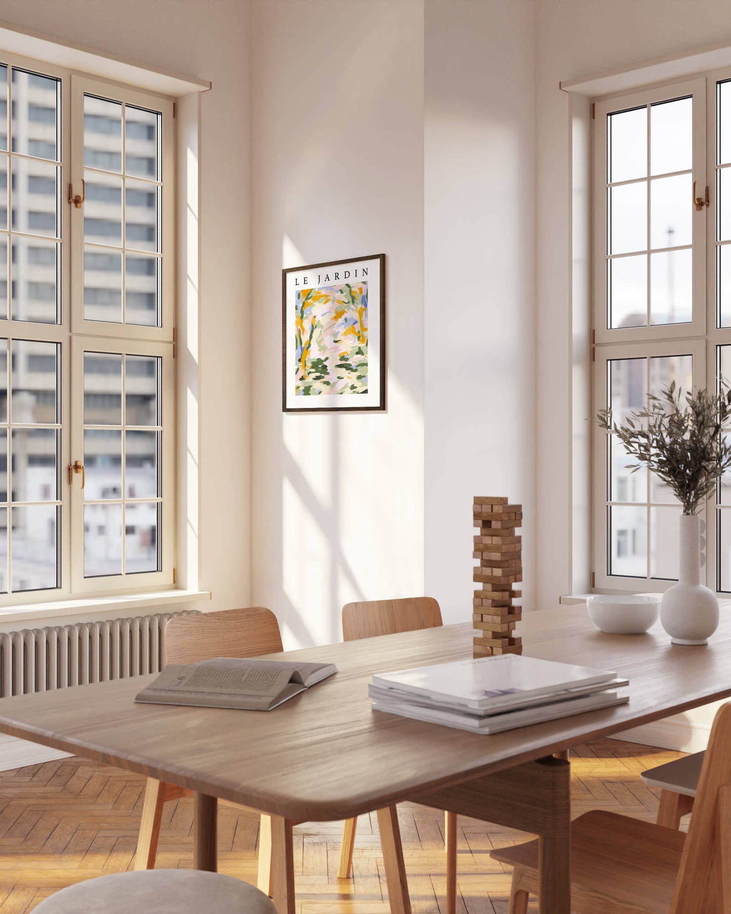Walnut Natural Oak Wood Frame