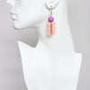 Pink and Purple geometric earrings