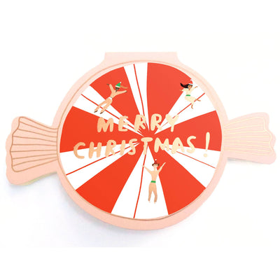Peppermint Shaped Holiday Card
