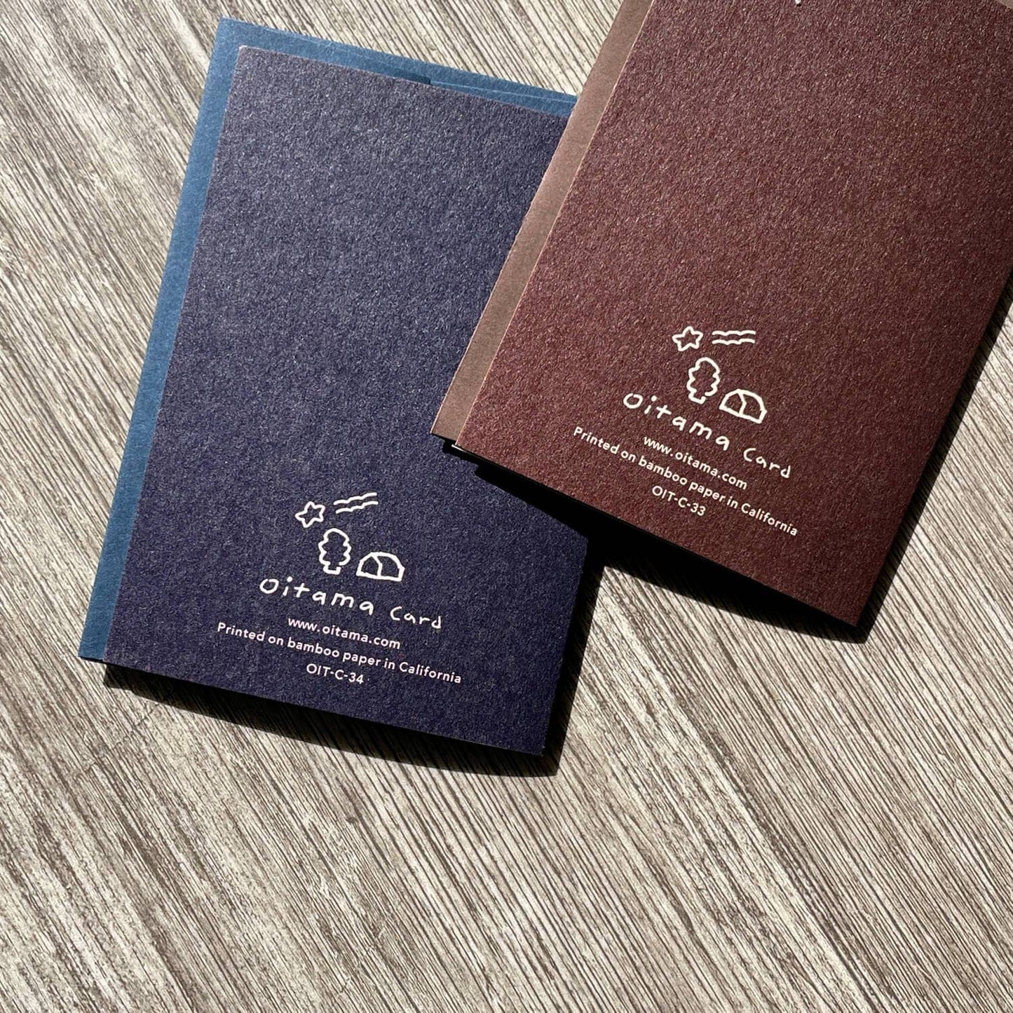 Christmas Tree Santa Hat Brown Card