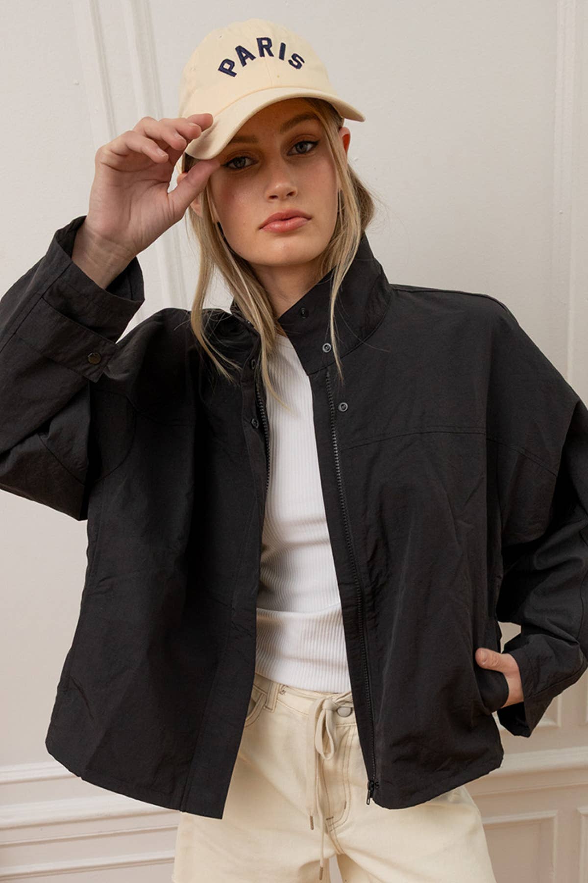 Lightweight Mesh-Lined Windbreaker Jacket