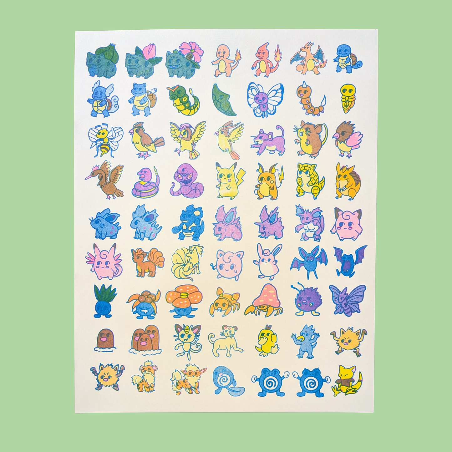 Minutemon Pokemon print