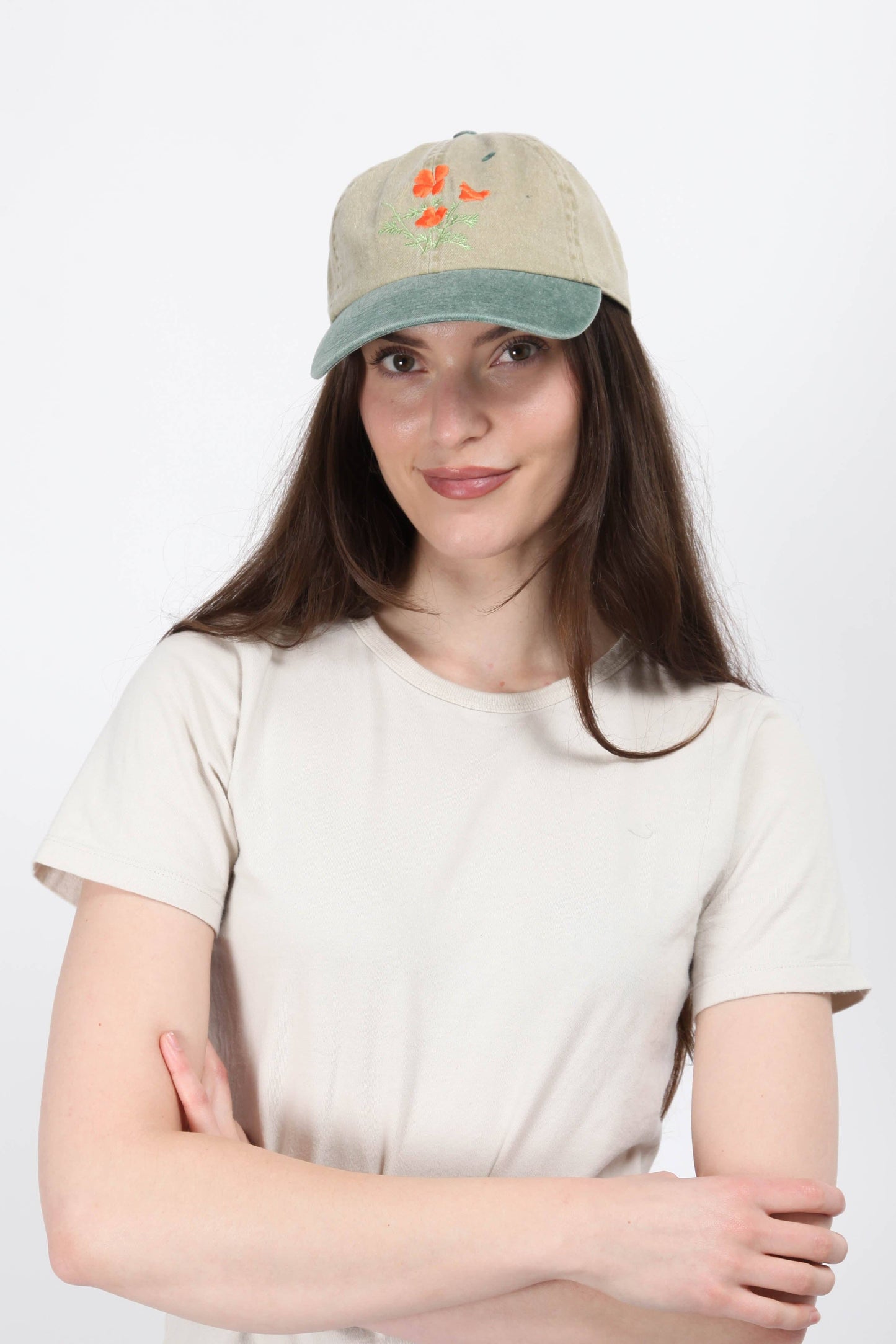 Poppy Cap - Two Tone Green