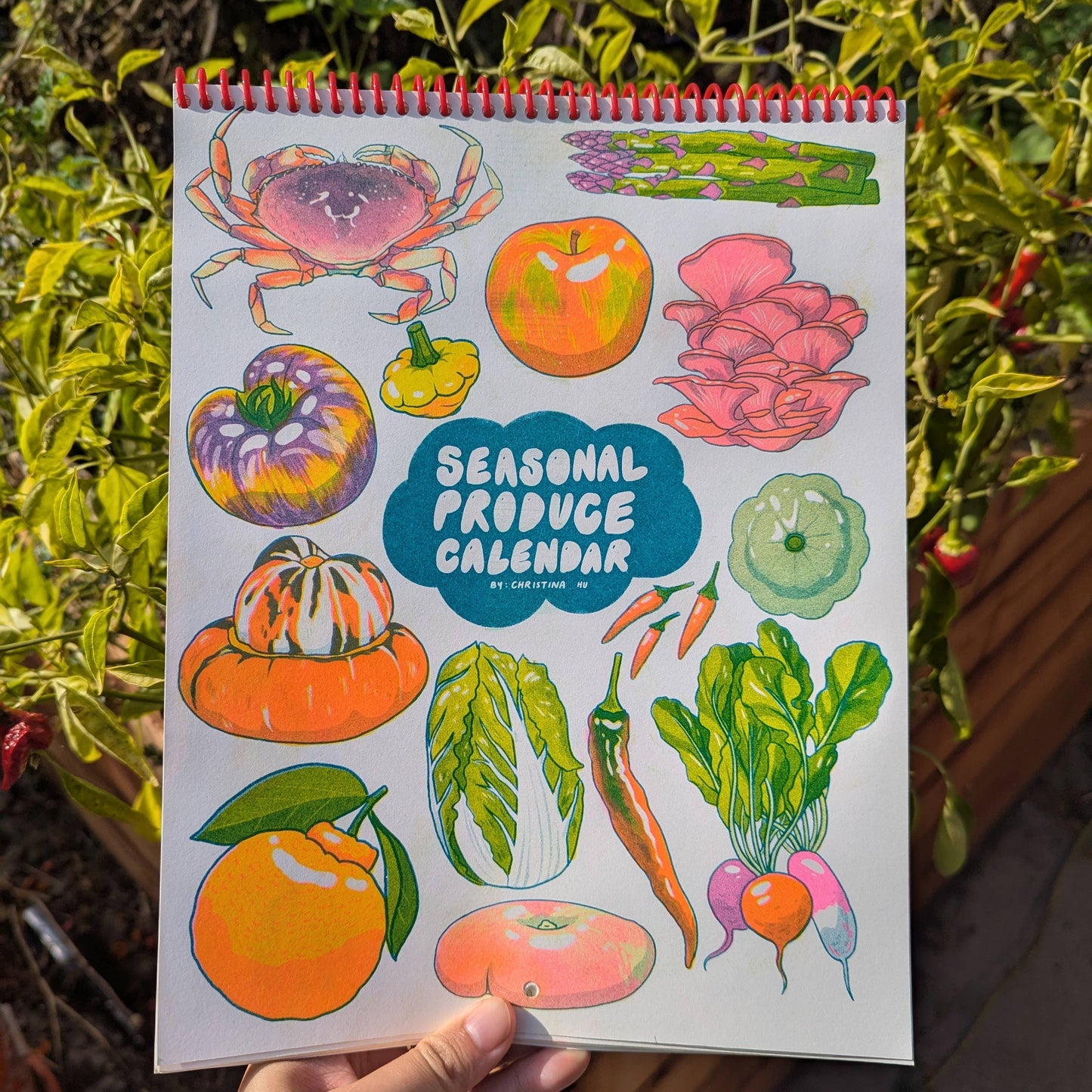 2026 Seasonal Produce Risograph Calendar