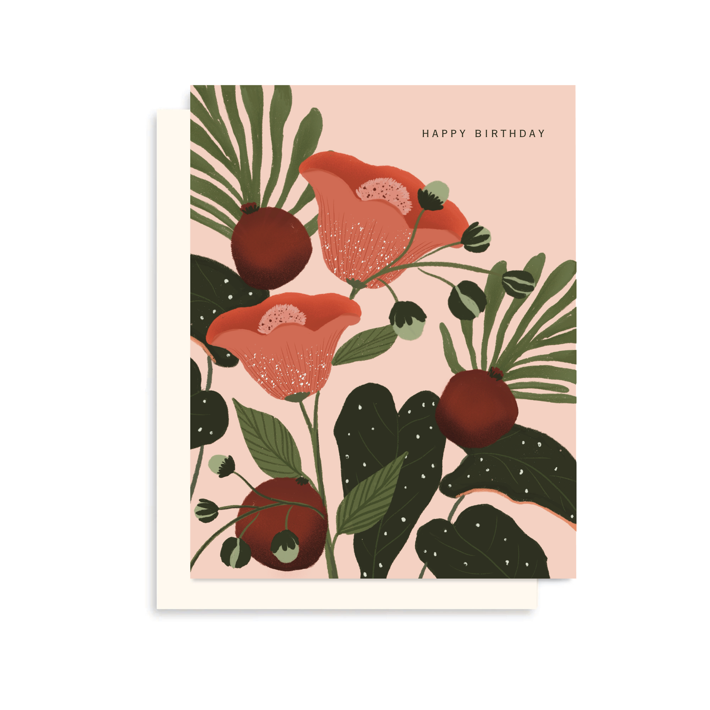Pomegranate Florals Birthday Card