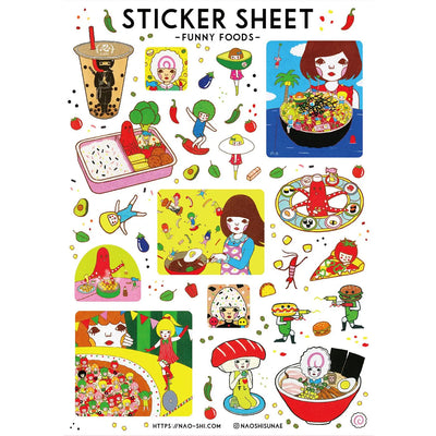 Funny Foods Sticker Sheet