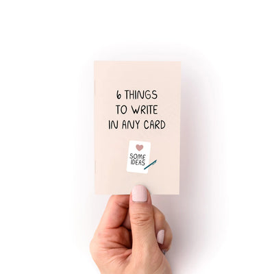 6 Things To Write in Any Card Zine
