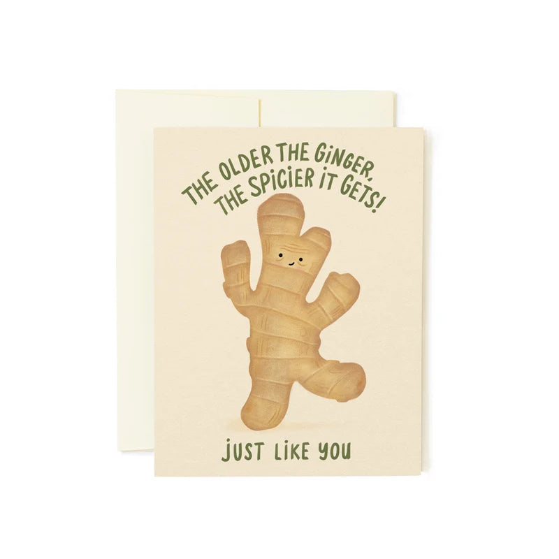Old Spicy Ginger Birthday Card