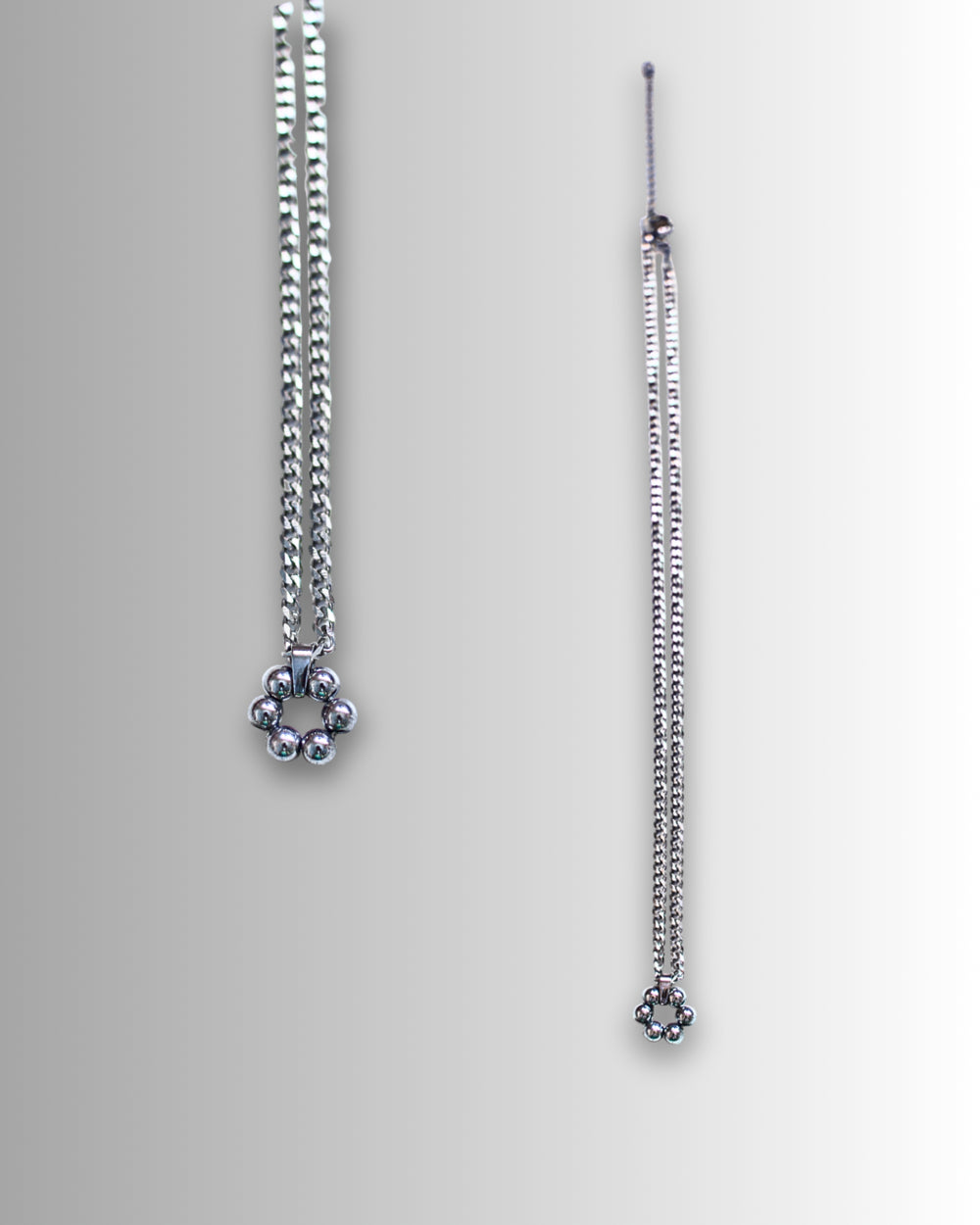 Silver Donut Necklace