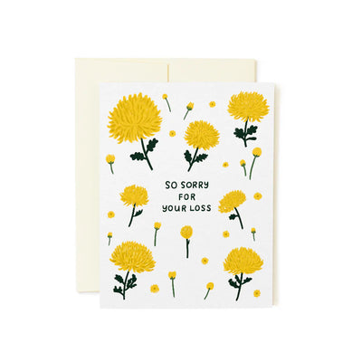 Yellow Chrysanthemums Card