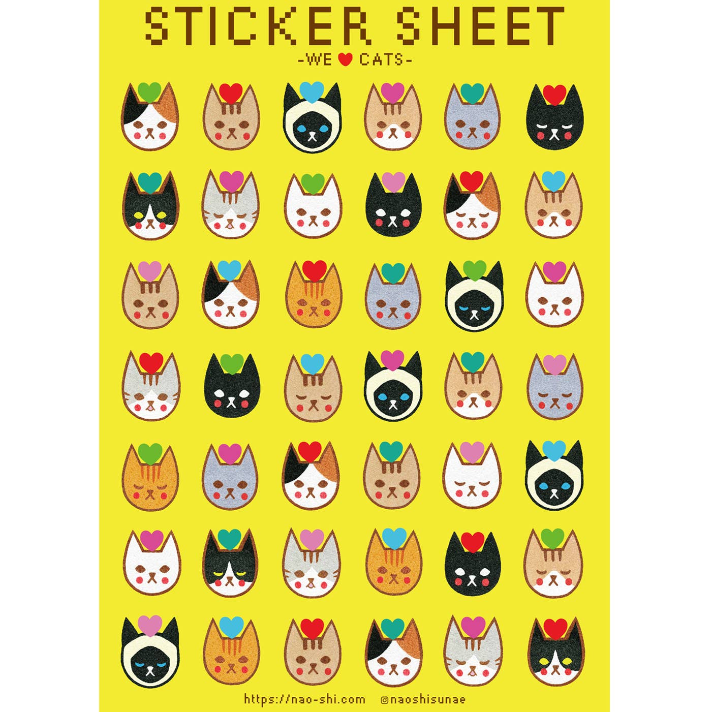 We Love Cats Sticker Sheets