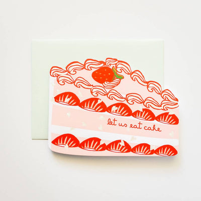 Let Us Eat Cake! Card with Holographic Foil