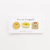 Dim Sum Wood Magnet Set of 3