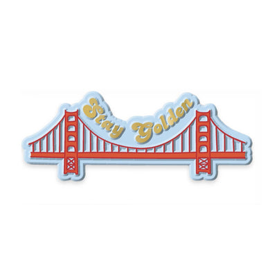 SF Golden Retro Magnet