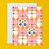 Squishy Floral Pattern Good Luck Card