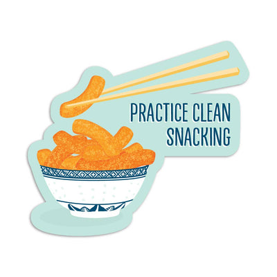 Cheetos and chopsticks vinyl sticker