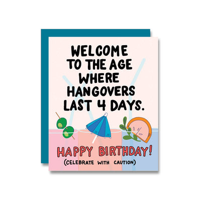 4 Day Hangover Birthday Card