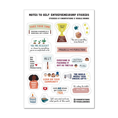 Affirmations for Entrepreneurs Sticker Sheet