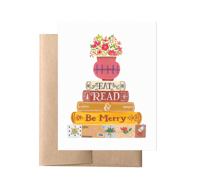 Eat, Read & Be Merry Card
