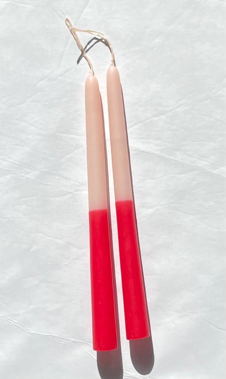 Tapered Candle -  Blush + Peony